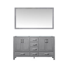 Load image into Gallery viewer, Jacques 60&quot; Distressed Grey Double Vanity, no Top and 58&quot; Mirror - LJ342260DD00M58