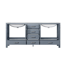 Load image into Gallery viewer, Jacques 72&quot; Dark Grey Double Vanity, White Carrara Marble Top, White Square Sinks and no Mirror - LJ342272DBDS000