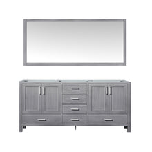 Load image into Gallery viewer, Jacques 72&quot; Distressed Grey Double Vanity, no Top and 70&quot; Mirror - LJ342272DD00M70