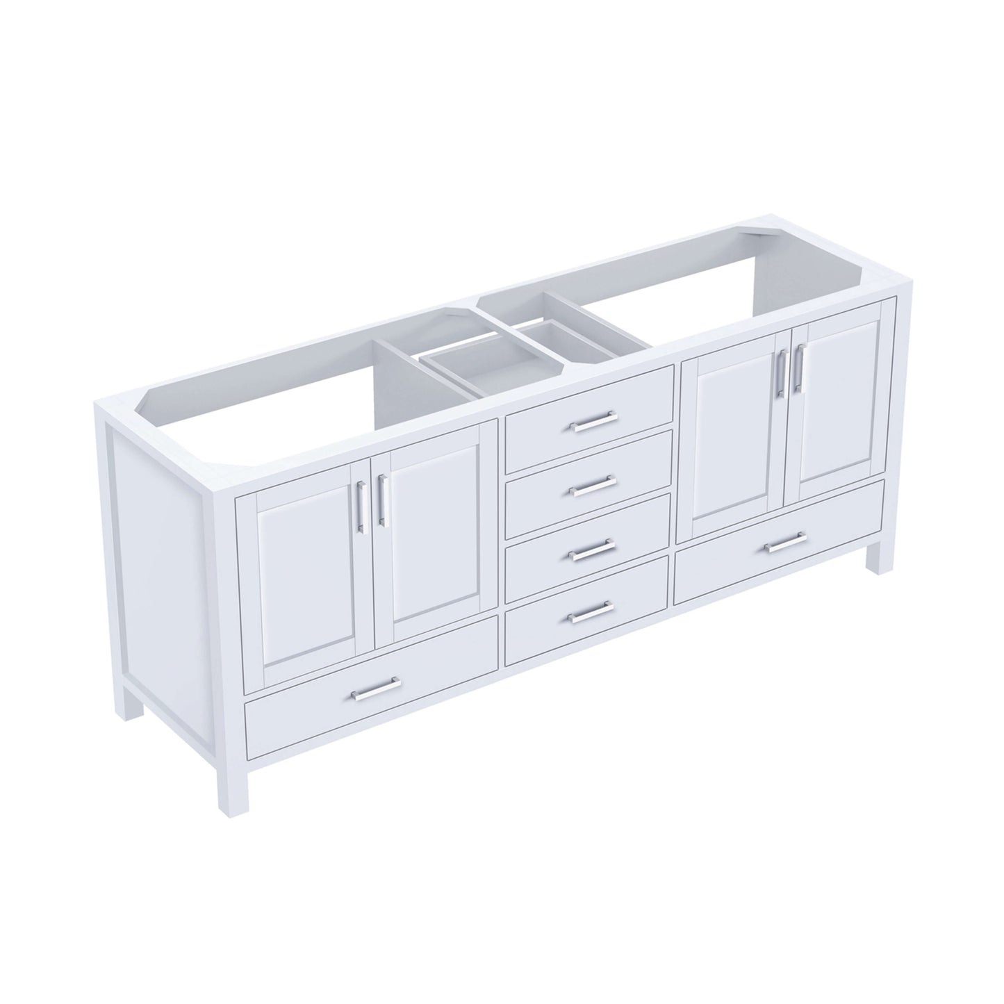 Jacques 80" White Vanity Cabinet Only - LJ342280DA00000