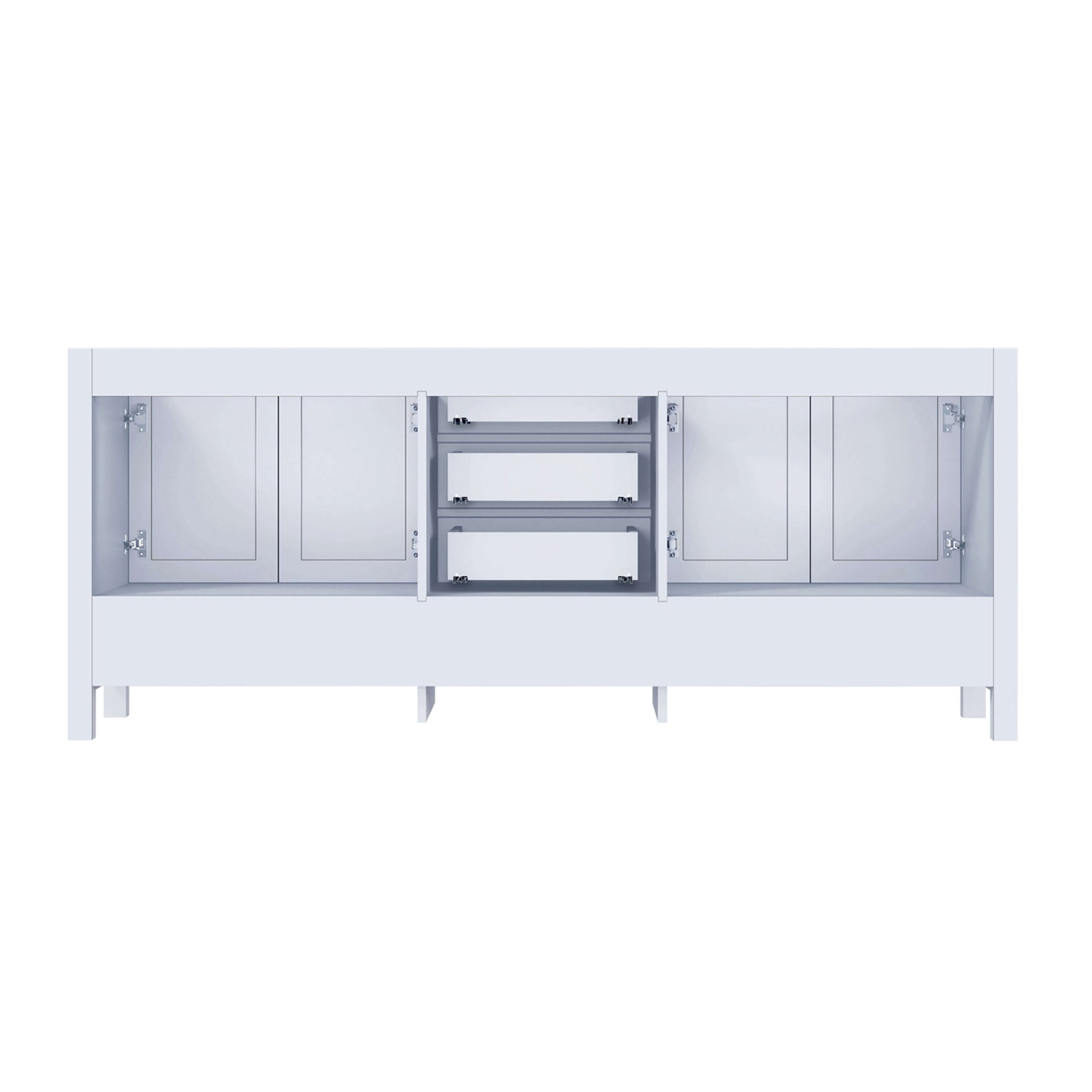 Jacques 80" White Vanity Cabinet Only - LJ342280DA00000