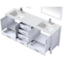 Load image into Gallery viewer, Jacques 80&quot; White Double Vanity, White Quartz Top, White Square Sinks and no Mirror - LJ342280DAWQ000