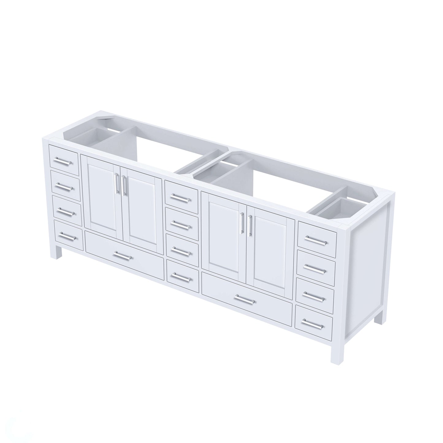 Jacques 84" White Vanity Cabinet Only - LJ342284DA00000