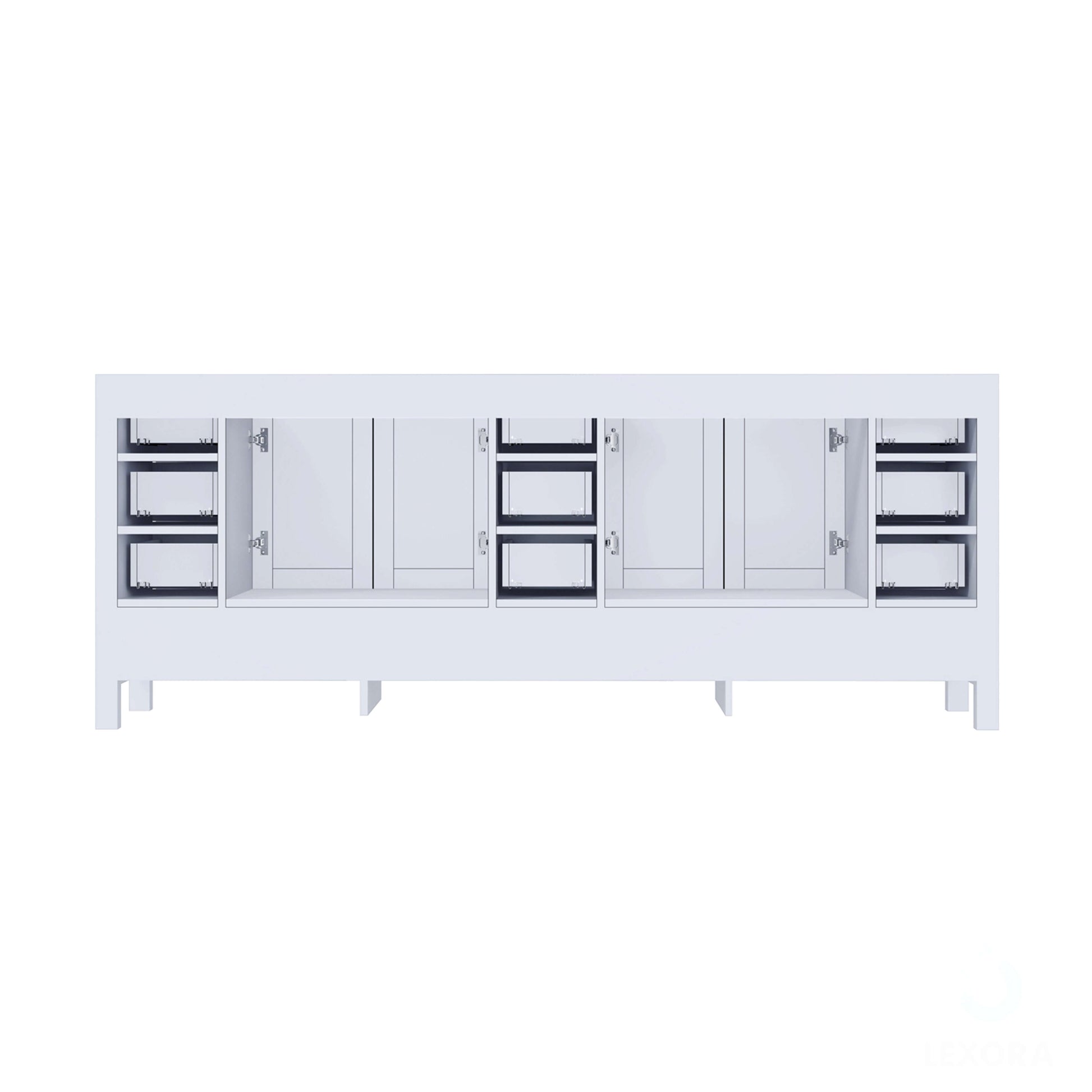 Jacques 84" White Vanity Cabinet Only - LJ342284DA00000