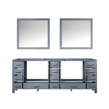 Load image into Gallery viewer, Jacques 84&quot; Dark Grey Double Vanity, no Top and 34&quot; Mirrors - LJ342284DB00M34
