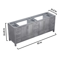 Load image into Gallery viewer, Jacques 84&quot; Distressed Grey Vanity Cabinet Only - LJ342284DD00000