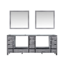 Load image into Gallery viewer, Jacques 84&quot; Distressed Grey Double Vanity, no Top and 34&quot; Mirrors - LJ342284DD00M34