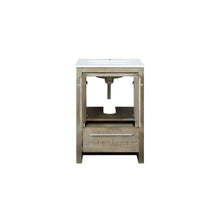 Load image into Gallery viewer, Lafarre 24&quot; Rustic Acacia Bathroom Vanity, White Quartz Top, and White Square Sink - LLF24SKSOS000