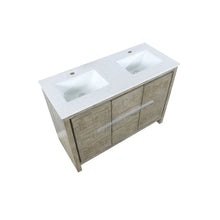 Load image into Gallery viewer, Lafarre 48&quot; Rustic Acacia Double Bathroom Vanity, White Quartz Top, and White Square Sink - LLF48SKSOS000