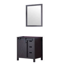 Load image into Gallery viewer, Marsyas 30&quot; Brown Single Vanity, no Top and 28&quot; Mirror - LM342230SC00M28