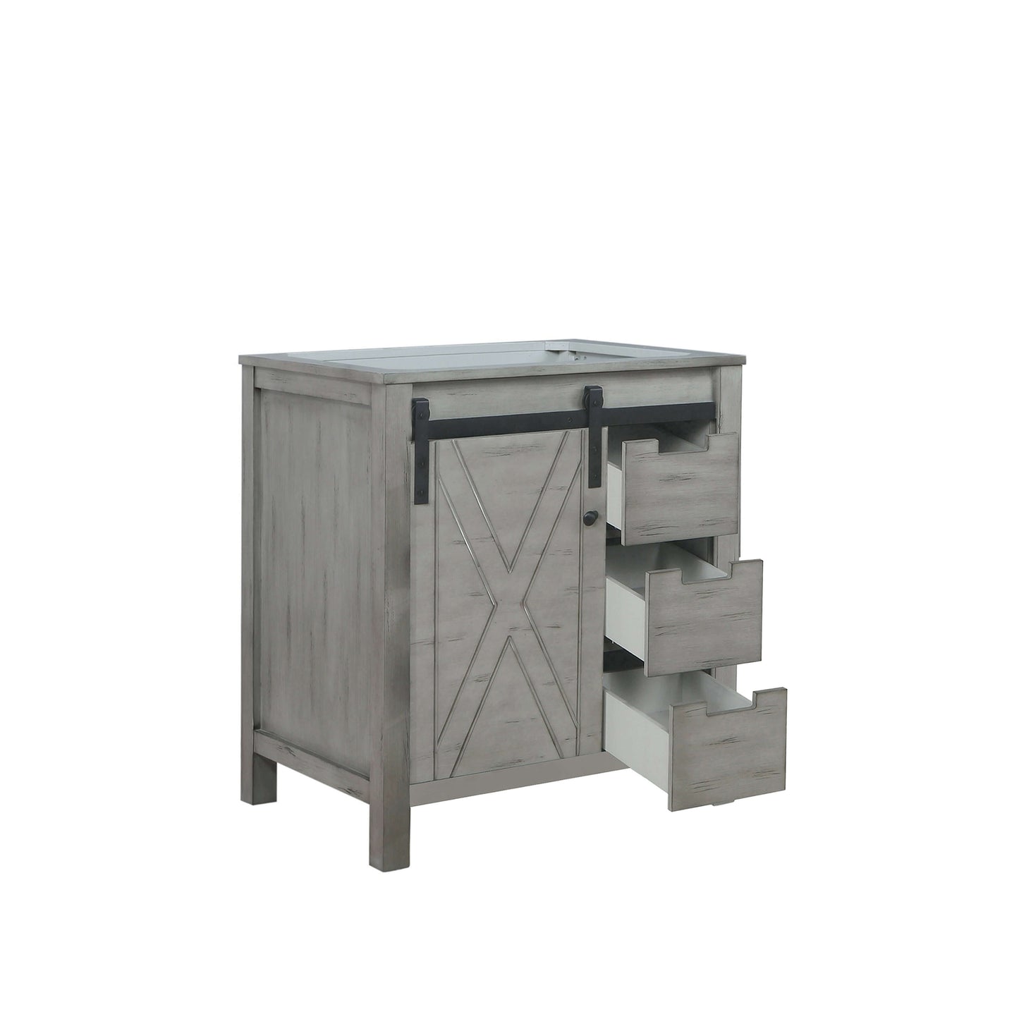 Marsyas 30" Ash Grey Single Vanity Cabinet Only - LM342230SH00000