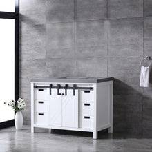 Load image into Gallery viewer, Marsyas 48&quot; White Single Vanity, Grey Quartz Top, White Square Sink and no Mirror - LM342248SAAS000