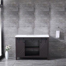 Load image into Gallery viewer, Marsyas 48&quot; Brown Single Vanity, White Quartz Top, White Square Sink and no Mirror - LM342248SCCS000