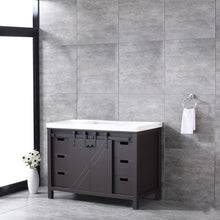 Load image into Gallery viewer, Marsyas 48&quot; Brown Single Vanity, White Quartz Top, White Square Sink and no Mirror - LM342248SCCS000