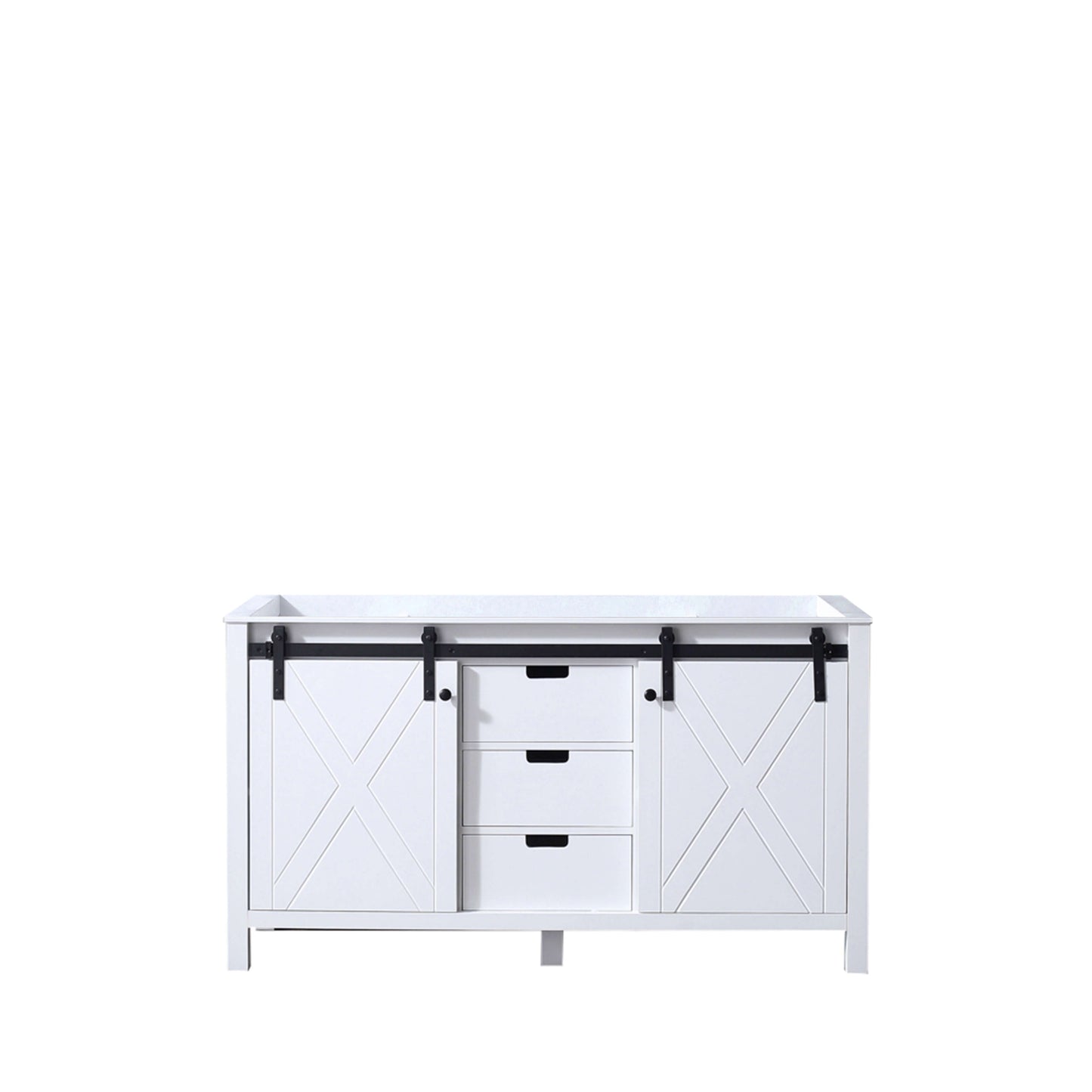 Marsyas 60" White Double Vanity Cabinet Only - LM342260DA00000