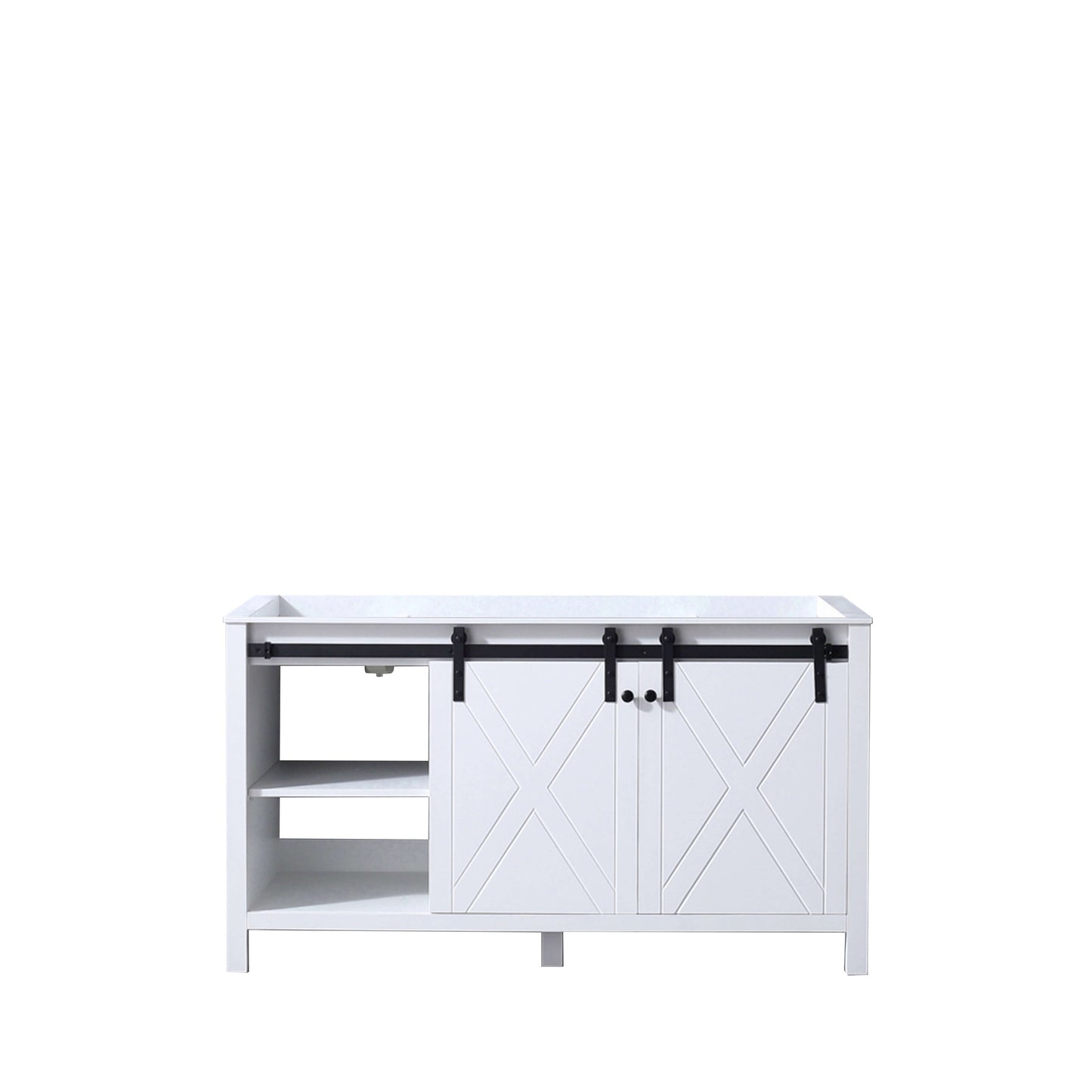 Marsyas 60" White Double Vanity Cabinet Only - LM342260DA00000