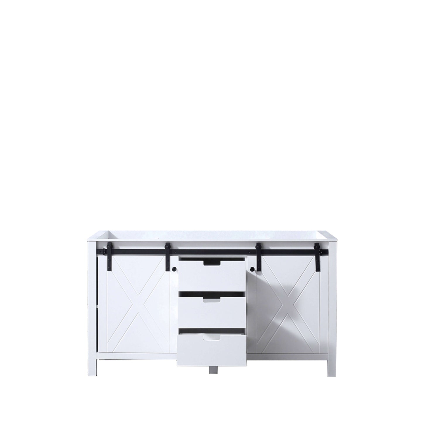 Marsyas 60" White Double Vanity Cabinet Only - LM342260DA00000