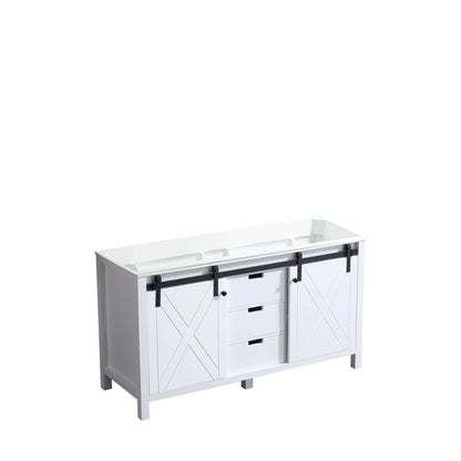 Marsyas 60" White Double Vanity Cabinet Only - LM342260DA00000