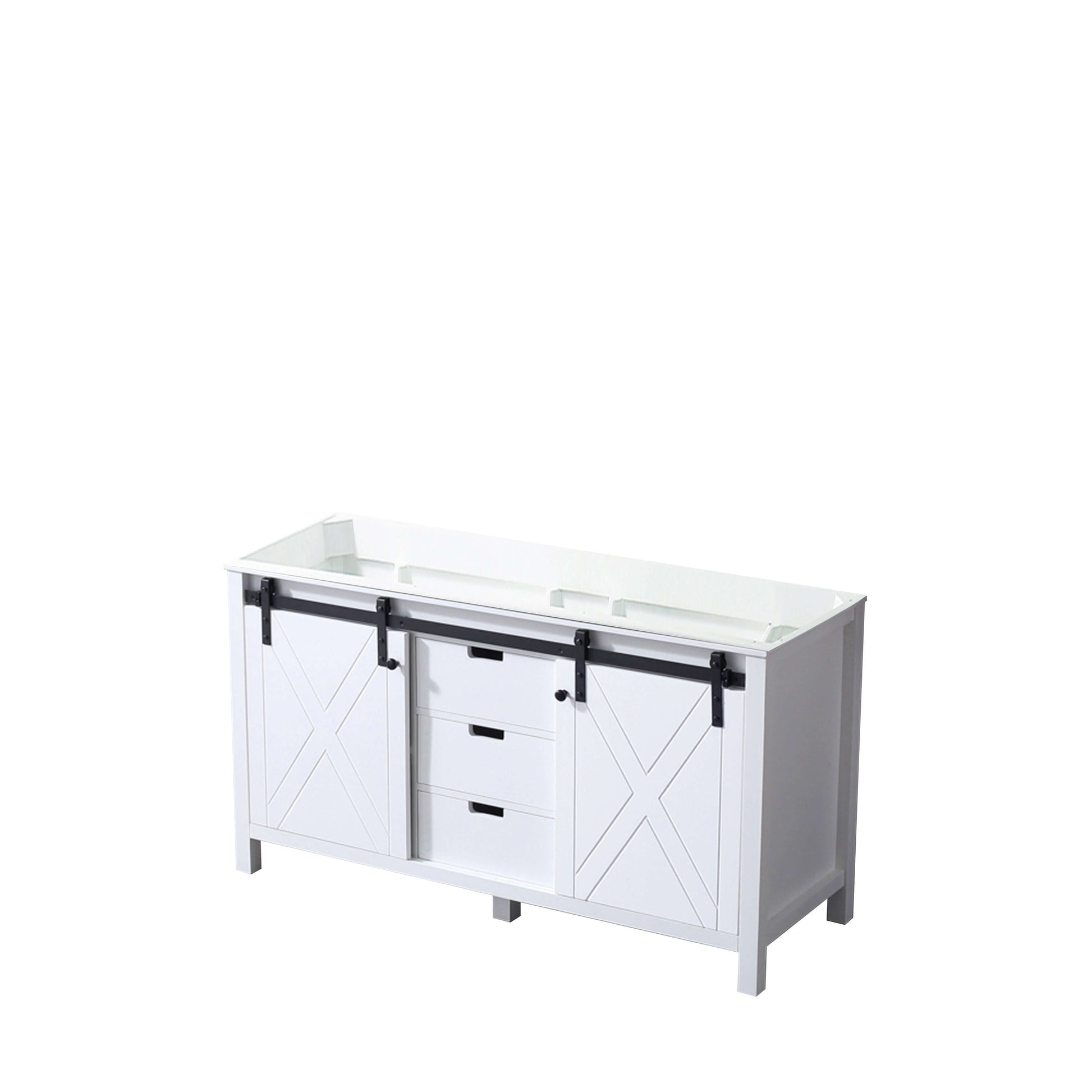 Marsyas 60" White Double Vanity Cabinet Only - LM342260DA00000