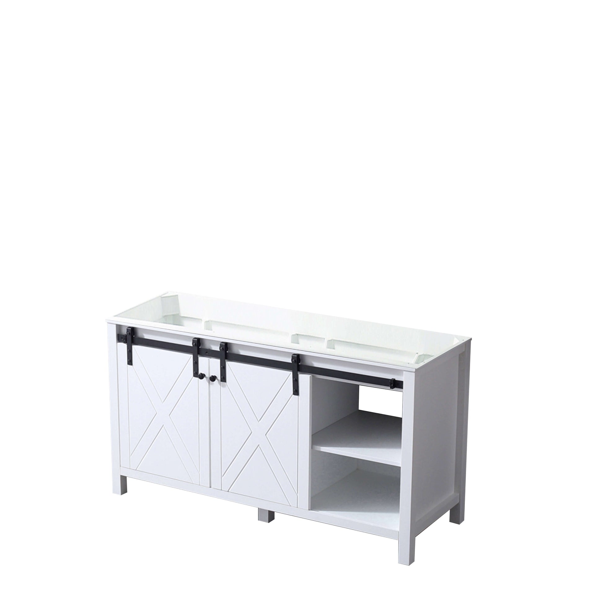 Marsyas 60" White Double Vanity Cabinet Only - LM342260DA00000