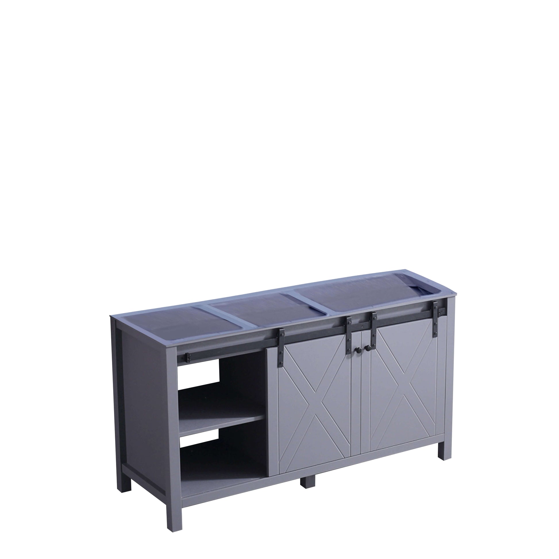 Marsyas 60" Dark Grey Double Vanity Cabinet Only - LM342260DB00000