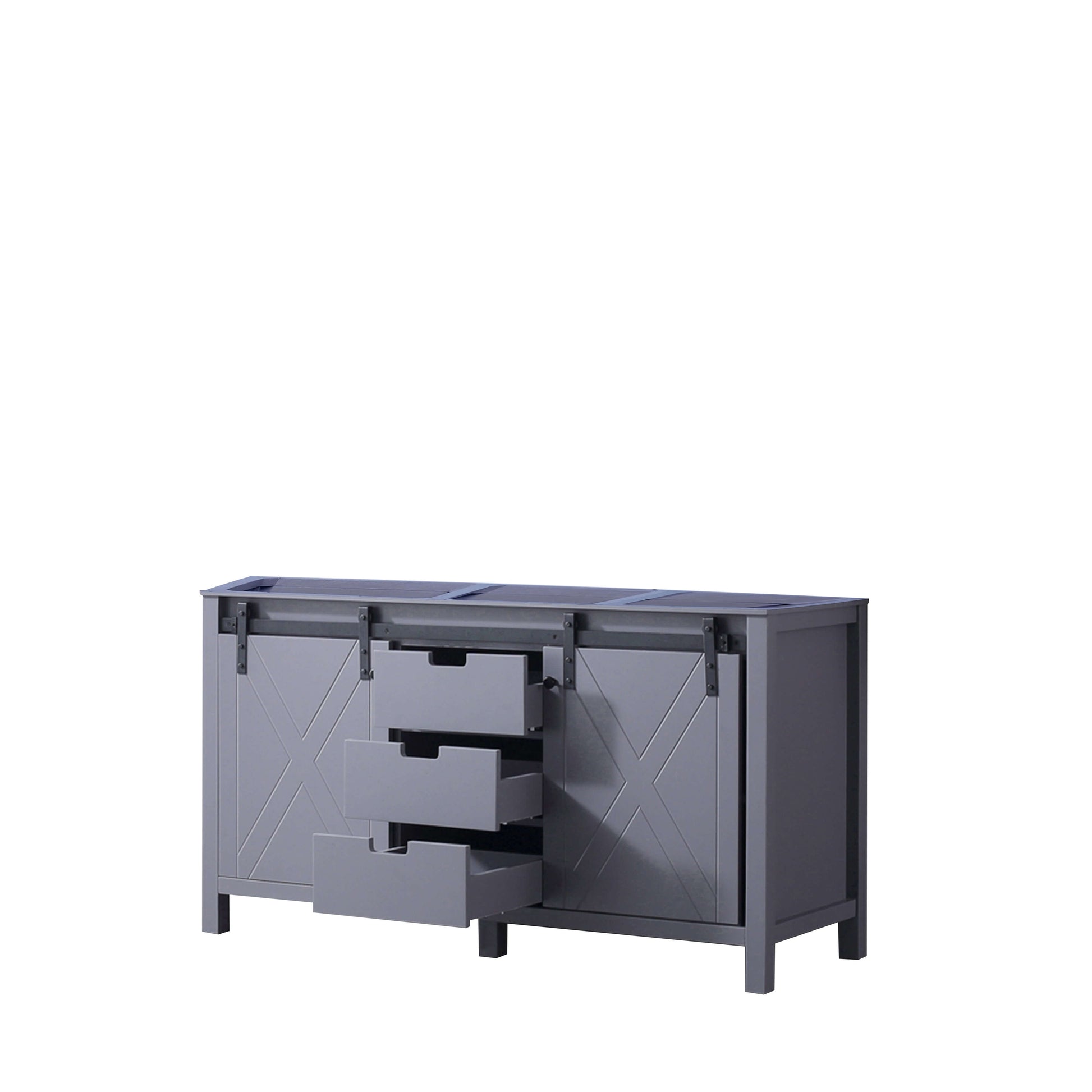 Marsyas 60" Dark Grey Double Vanity Cabinet Only - LM342260DB00000