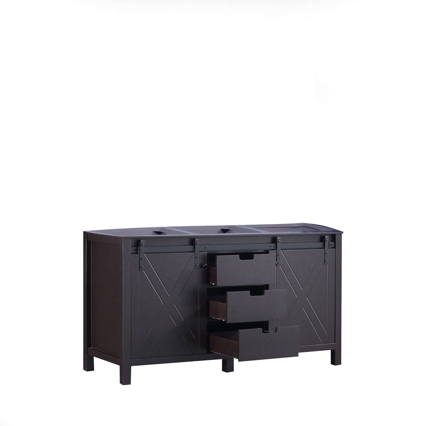 Marsyas 60" Brown Double Vanity Cabinet Only - LM342260DC00000