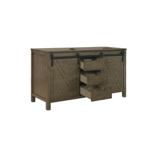 Marsyas 60" Rustic Brown Double Vanity Cabinet Only - LM342260DK00000