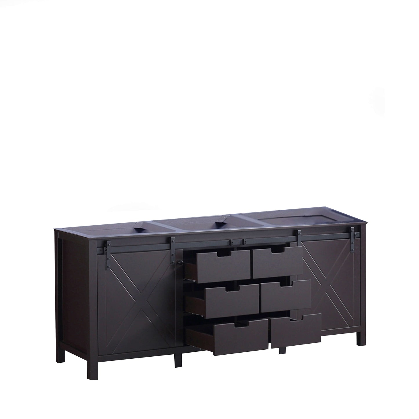 Marsyas 80" Brown Double Vanity Cabinet Only - LM342280DC00000