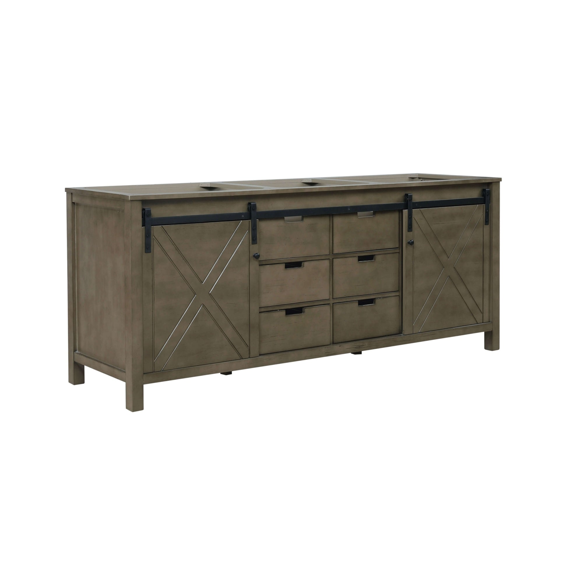 Marsyas 80" Rustic Brown Double Vanity Cabinet Only - LM342280DK00000