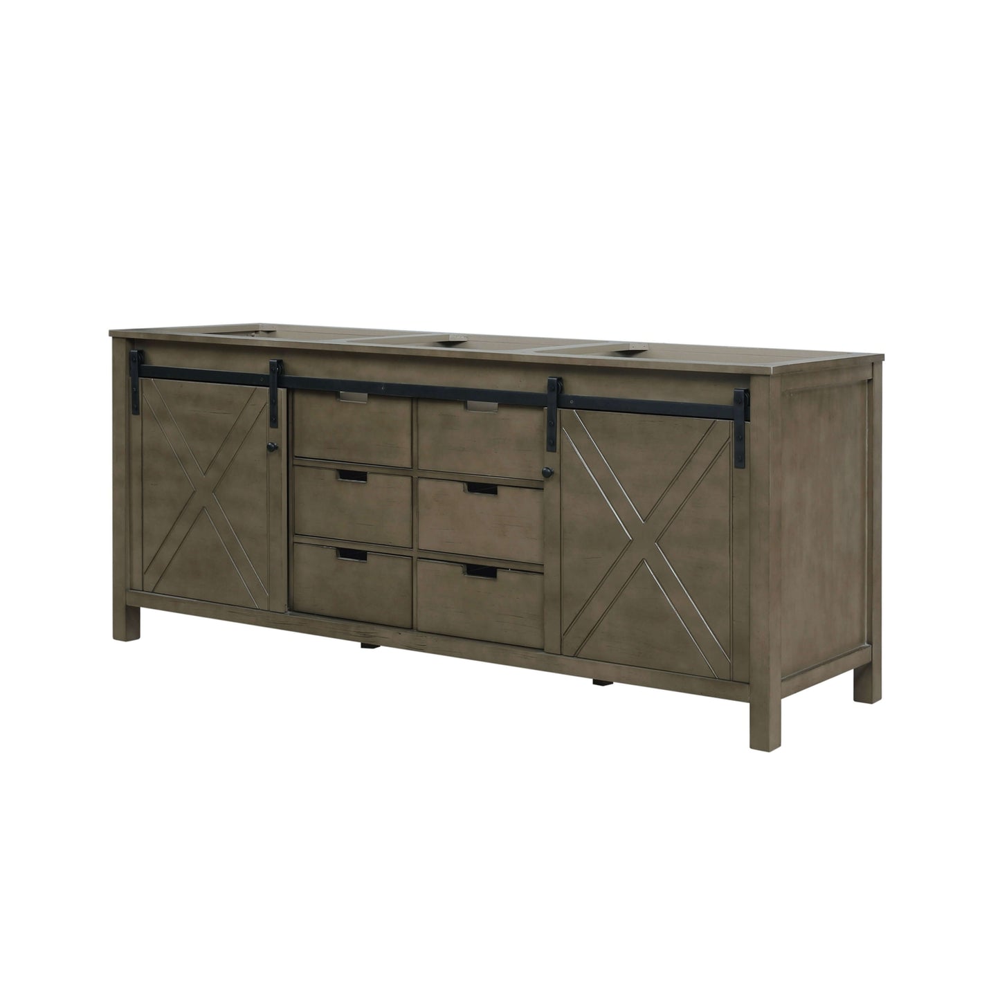 Marsyas 80" Rustic Brown Double Vanity Cabinet Only - LM342280DK00000