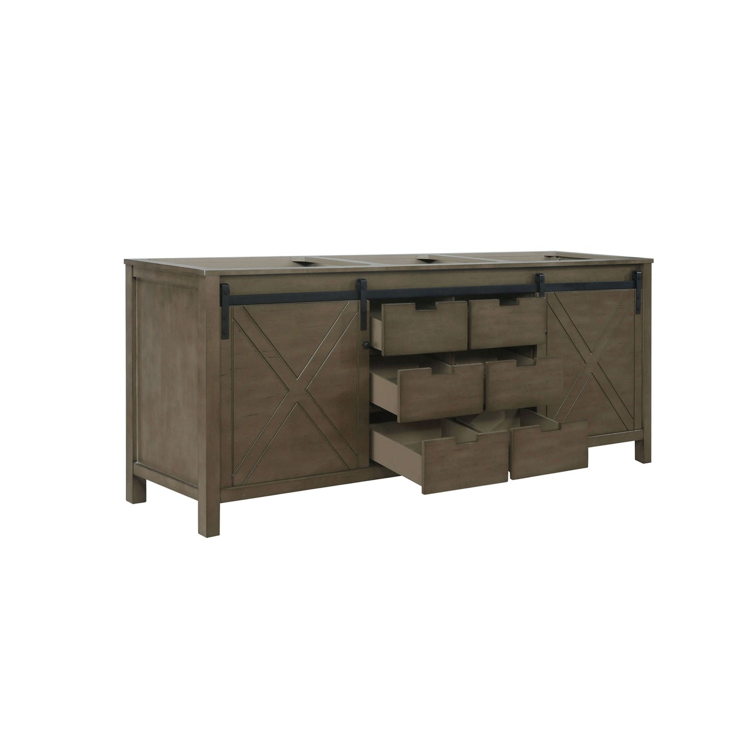 Marsyas 80" Rustic Brown Double Vanity Cabinet Only - LM342280DK00000