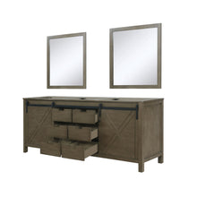 Load image into Gallery viewer, Marsyas 80&quot; Rustic Brown Double Vanity, no Top and 30&quot; Mirrors - LM342280DK00M30