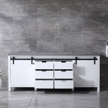 Load image into Gallery viewer, Marsyas 84&quot; White Double Vanity, Grey Quartz Top, White Square Sinks and no Mirror - LM342284DAAS000