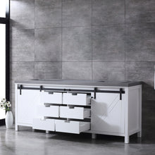 Load image into Gallery viewer, Marsyas 84&quot; White Double Vanity, Grey Quartz Top, White Square Sinks and no Mirror - LM342284DAAS000