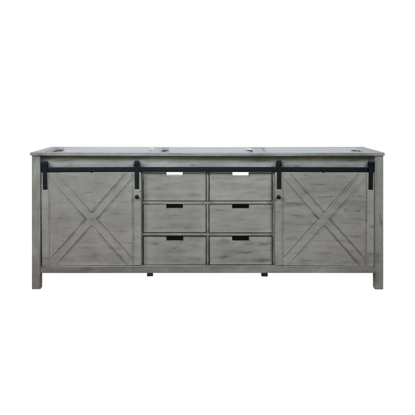 Marsyas 84" Ash Grey Double Vanity Cabinet Only - LM342284DH00000