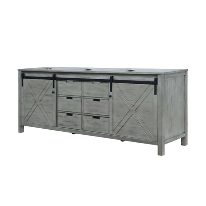 Marsyas 84" Ash Grey Double Vanity Cabinet Only - LM342284DH00000