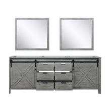 Load image into Gallery viewer, Marsyas 84&quot; Ash Grey Double Vanity, no Top and 34&quot; Mirrors - LM342284DH00M34