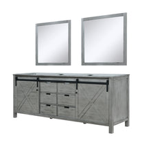 Load image into Gallery viewer, Marsyas 84&quot; Ash Grey Double Vanity, no Top and 34&quot; Mirrors - LM342284DH00M34
