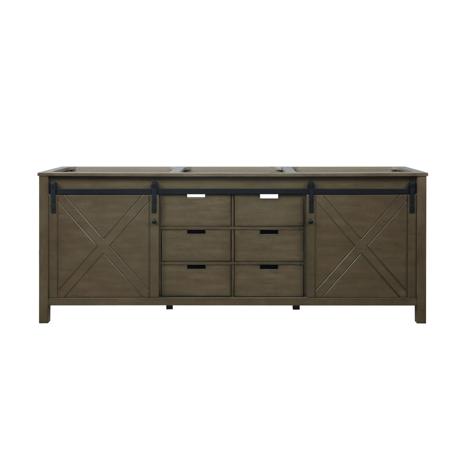 Marsyas 84" Rustic Brown Double Vanity Cabinet Only - LM342284DK00000