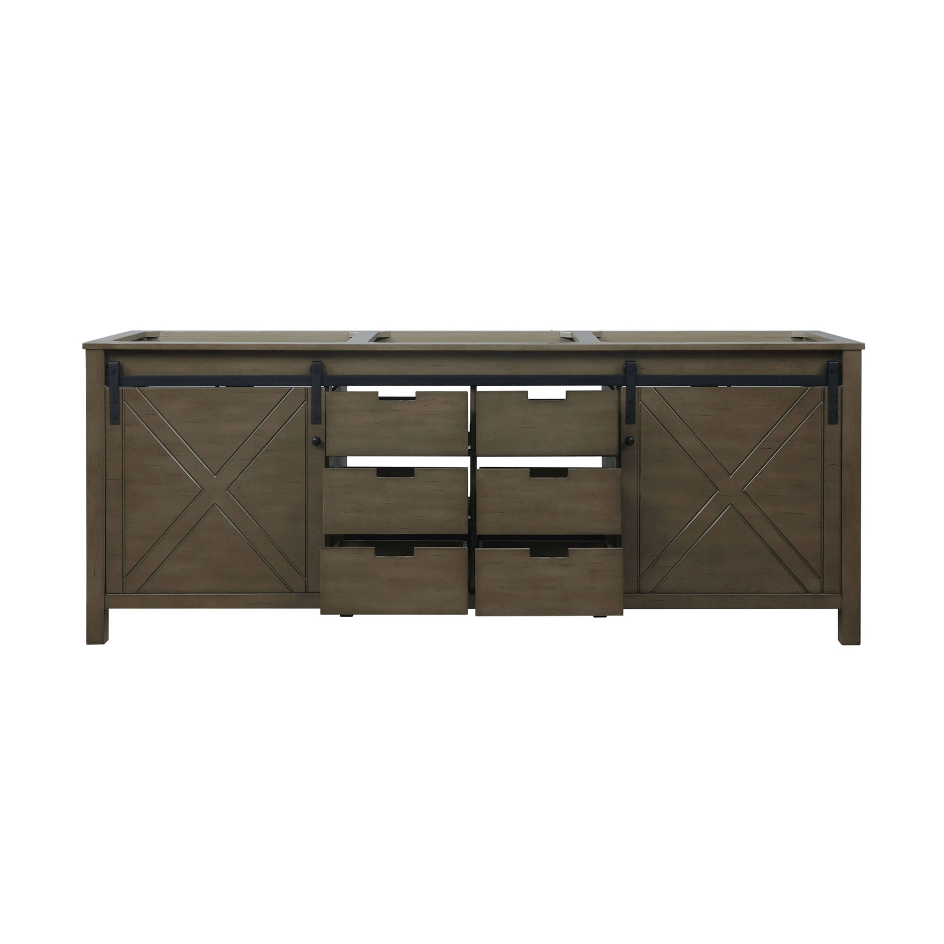 Marsyas 84" Rustic Brown Double Vanity Cabinet Only - LM342284DK00000