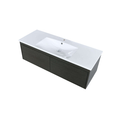 Sant 48" Iron Charcoal Bathroom Single Vanity and Acrylic Composite Top with Integrated Sink - LS48SRAIS000