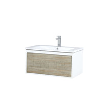 Load image into Gallery viewer, Scopi 30&quot; Rustic Acacia Bathroom Single Vanity, Acrylic Composite Top with Integrated Sink, and Labaro Brushed Nickel Faucet Set - LSC30SRAOS000FBN