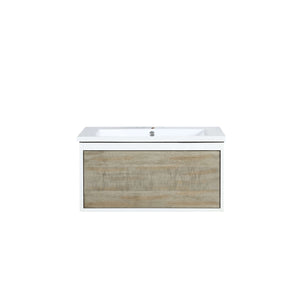 Scopi 30" Rustic Acacia Bathroom Single Vanity and Acrylic Composite Top with Integrated Sink - LSC30SRAOS000