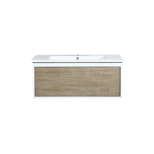 Scopi 36" Rustic Acacia Bathroom Single Vanity and Acrylic Composite Top with Integrated Sink - LSC36SRAOS000