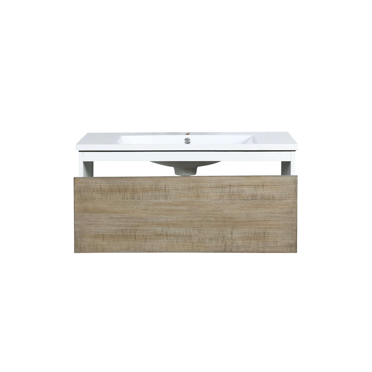 Scopi 36" Rustic Acacia Bathroom Single Vanity and Acrylic Composite Top with Integrated Sink - LSC36SRAOS000