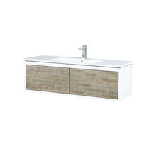 Load image into Gallery viewer, Scopi 48&quot; Rustic Acacia Bathroom Single Vanity, Acrylic Composite Top with Integrated Sink, and Labaro Brushed Nickel Faucet Set - LSC48SRAOS000FBN