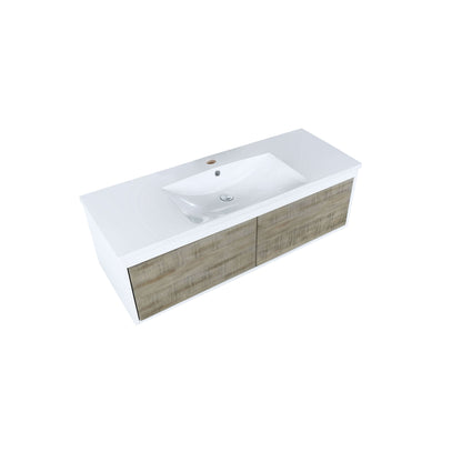 Scopi 48" Rustic Acacia Bathroom Single Vanity and Acrylic Composite Top with Integrated Sink - LSC48SRAOS000