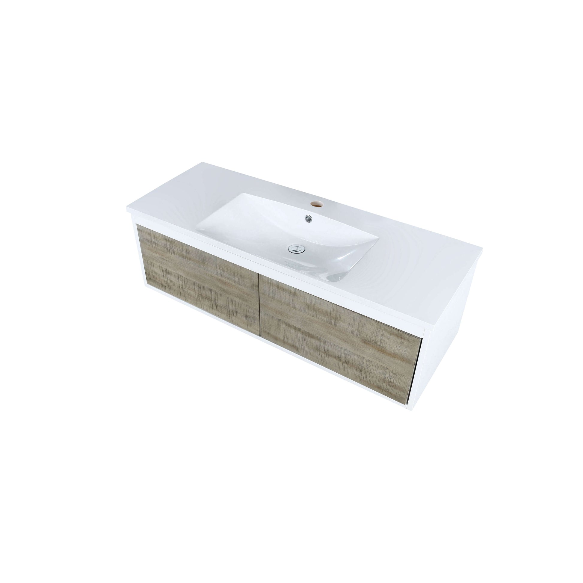 Scopi 48" Rustic Acacia Bathroom Single Vanity and Acrylic Composite Top with Integrated Sink - LSC48SRAOS000