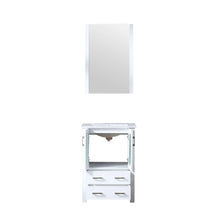 Load image into Gallery viewer, Volez 24&quot; White Single Vanity, Integrated Top, White Integrated Square Sink and 22&quot; Mirror - LV341824SAESM22